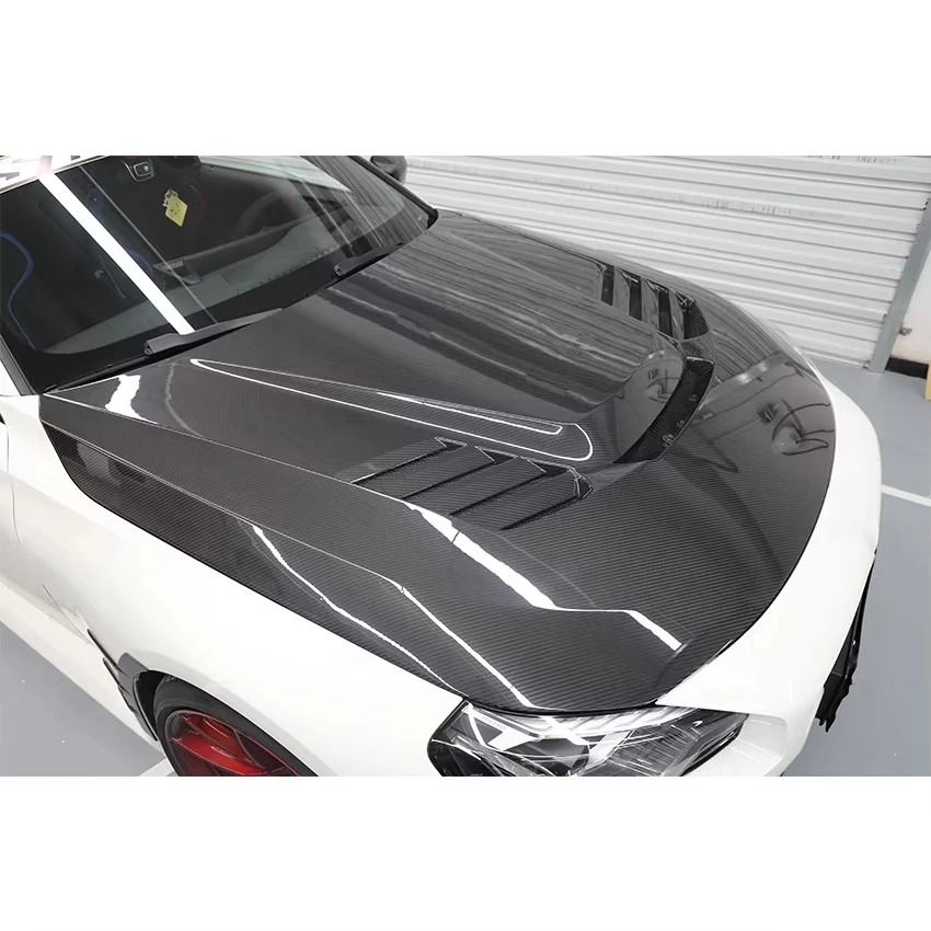 For G87 M2 Carbon Fiber V style Dry Carbon Fiber Hood Bonnet Car Body Kit